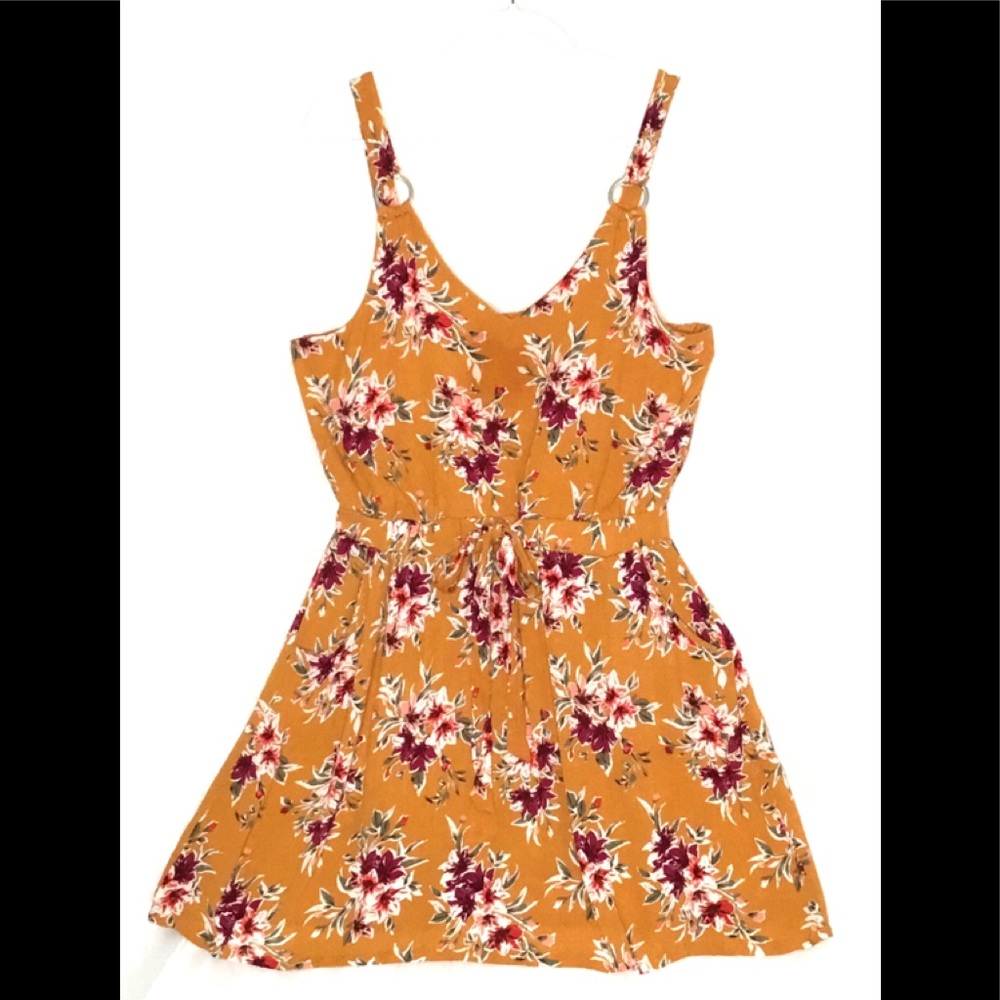💎Derek Heart Ochre Floral Tank Top Dress Size XL